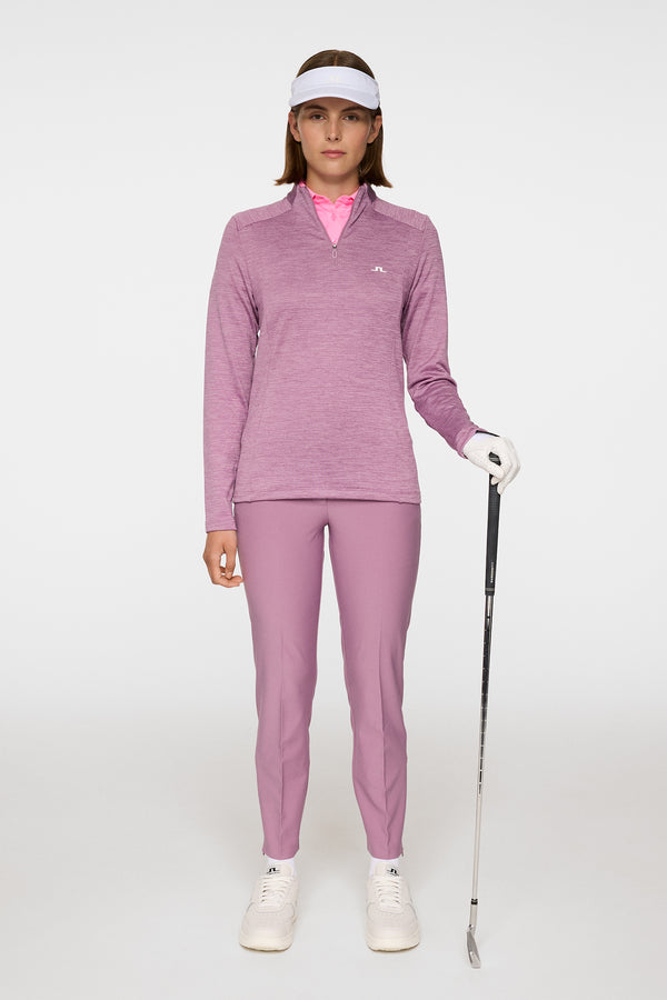 J.lindeberg Steffi Quarter Zip Mid Layer Very Grape Melange