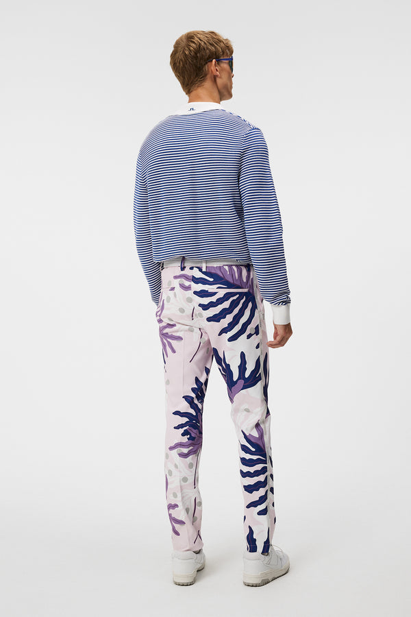 J.lindeberg Stuart Print Stripe Pant Paradise Monstera Pink