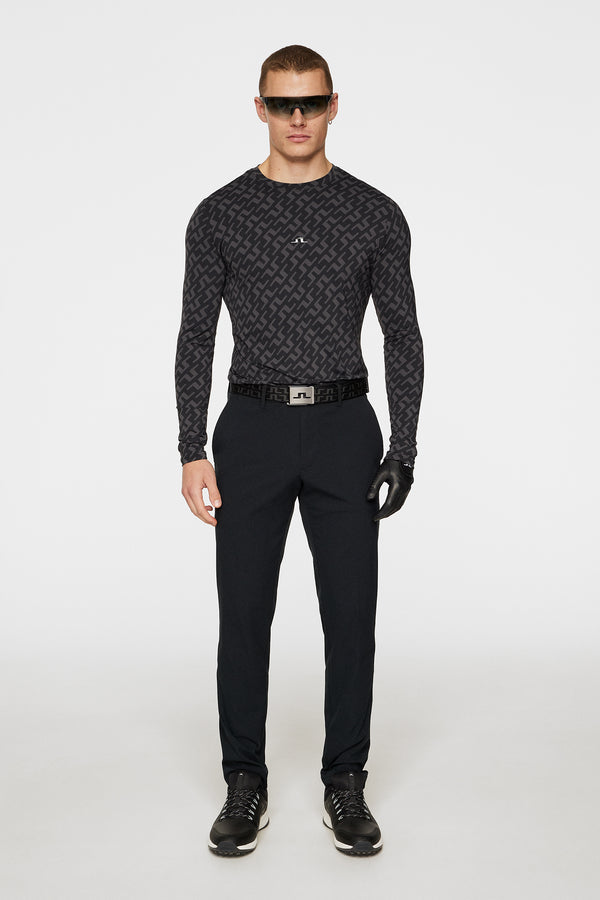 J.lindeberg Thor Long Sleeve Printed Bias Bridge Black