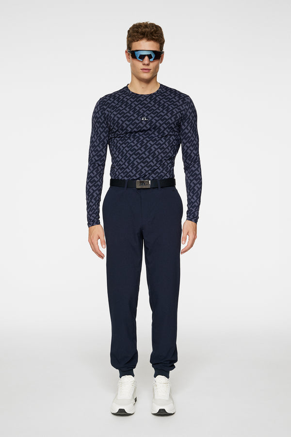 J.lindeberg Thor Long Sleeve Printed Bias Bridge Navy