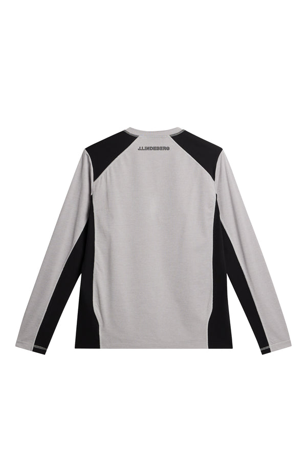 J.lindeberg Tomas Long Sleeve T Shirt Light Grey Melange
