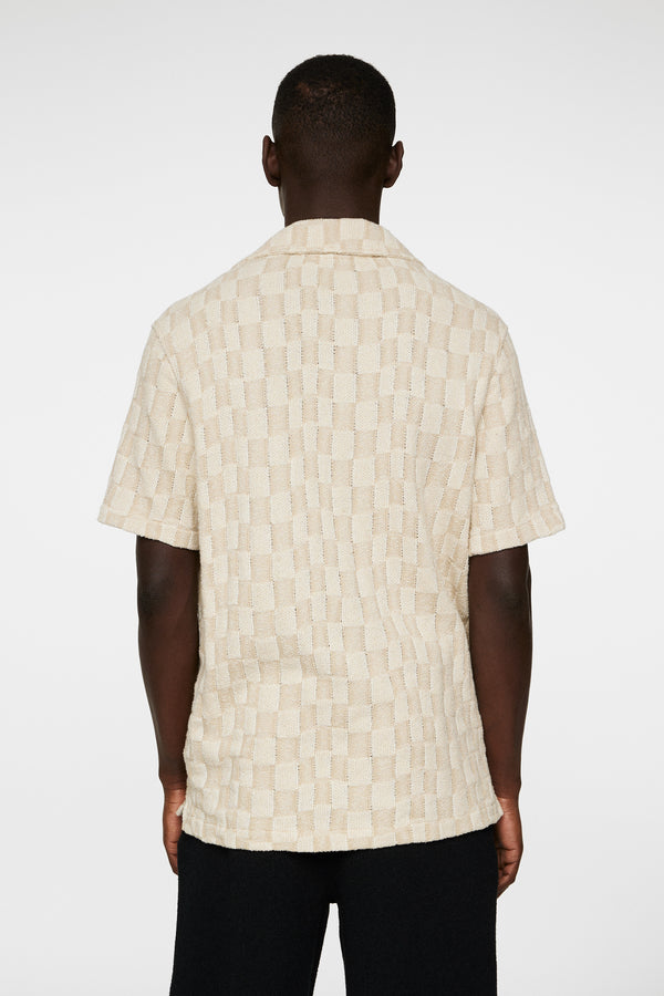 J.lindeberg Torpa Resort Jersey Shirt Bridge Stack Moonbeam