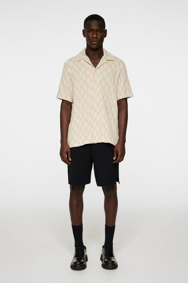 J.lindeberg Torpa Resort Jersey Shirt Bridge Stack Moonbeam