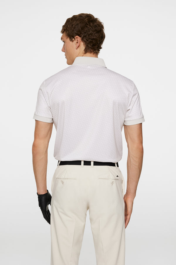 J.lindeberg Tour Tech Print Polo Shadow Bridge Moonbeam S