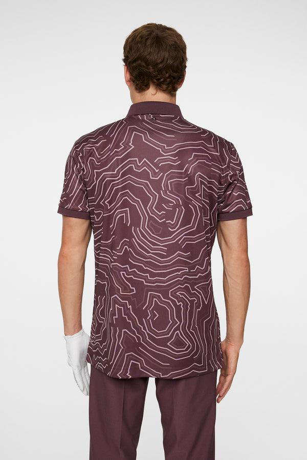 J.lindeberg Tour Tech Print Polo Topo Huckleberry L