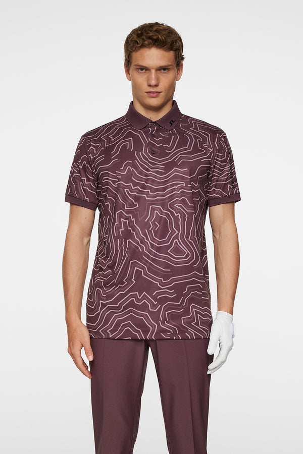 j.lindeberg Tour Tech Print Polo Topo Huckleberry L
