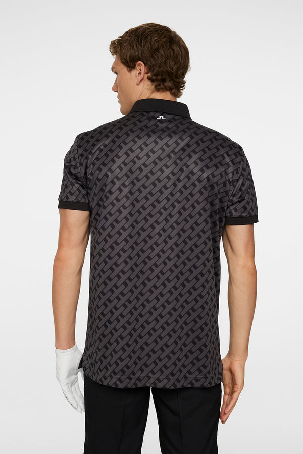J.lindeberg Tour Tech Print Polo Tour Geo Tonal Black M