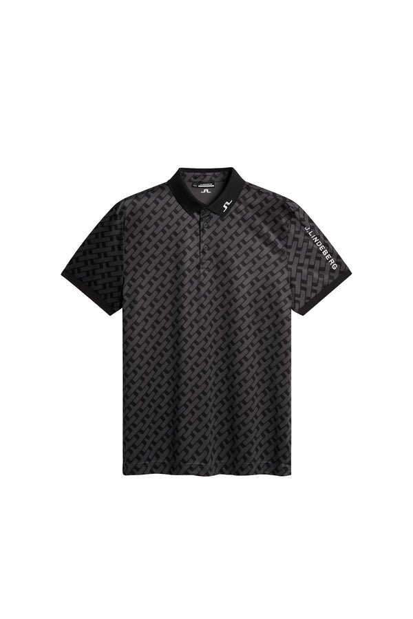 J.lindeberg Tour Tech Print Polo Tour Geo Tonal Black M