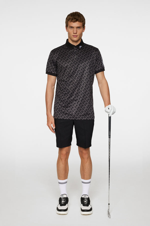 J.lindeberg Tour Tech Print Polo Tour Geo Tonal Black M