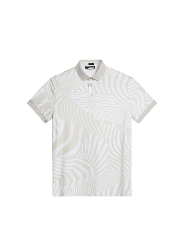 J.lindeberg Tour Tech Reg Fit Print Polo Dazzle Wave Moonbeam