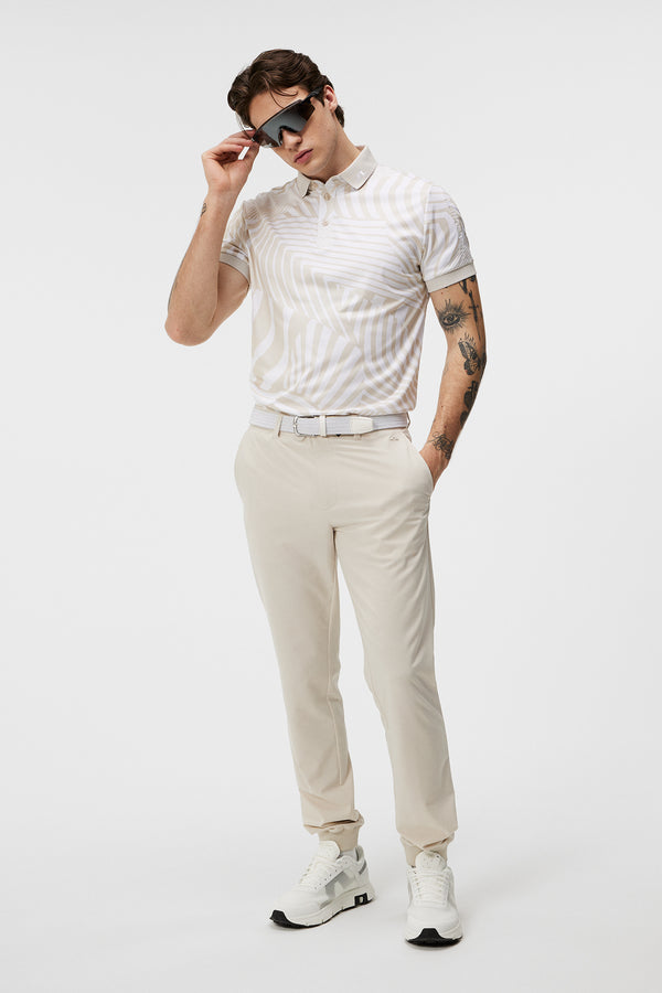 J.lindeberg Tour Tech Reg Fit Print Polo Dazzle Wave Moonbeam