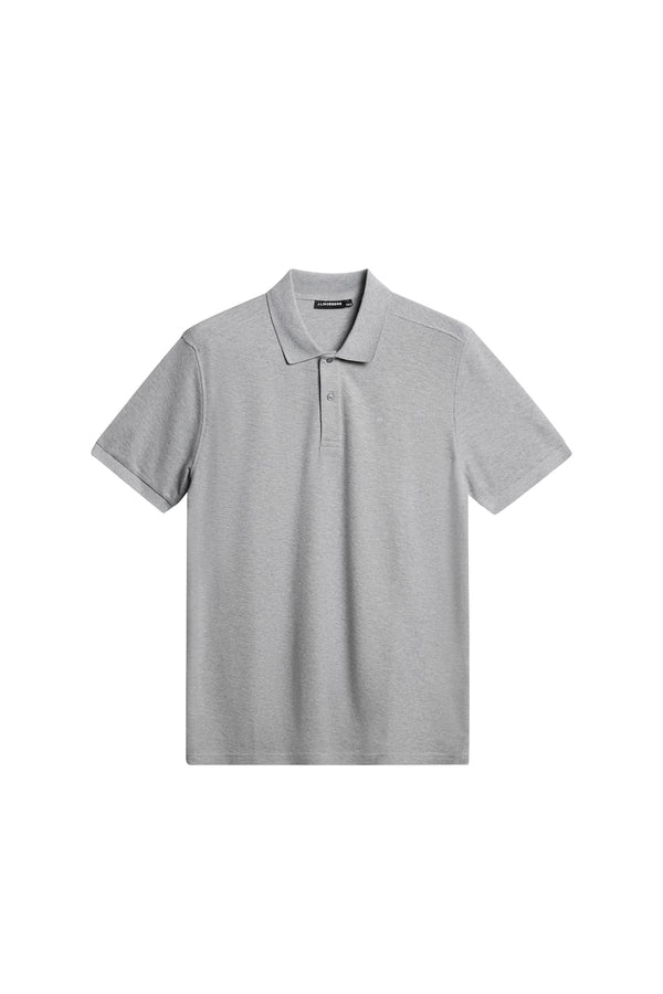 J.lindeberg Troy Polo Shirt Seasonal Pique Mid Grey Melange