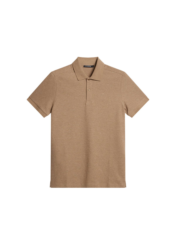 J.lindeberg Troy Polo Shirt Seasonal Pique Tiger Brown Melange