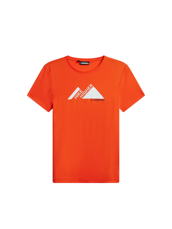 J.lindeberg Valeria Graphic T Shirt Tangerine Tango