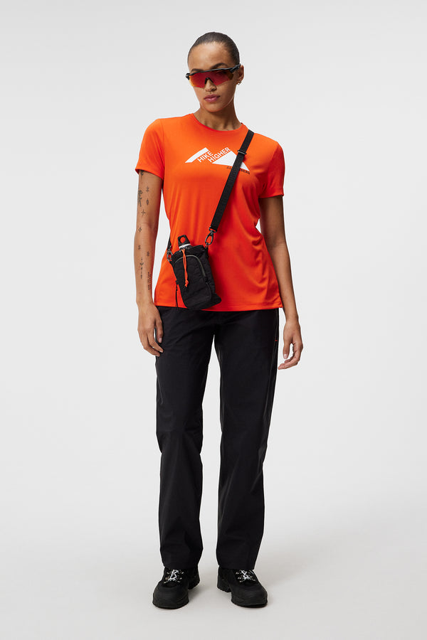 J.lindeberg Valeria Graphic T Shirt Tangerine Tango