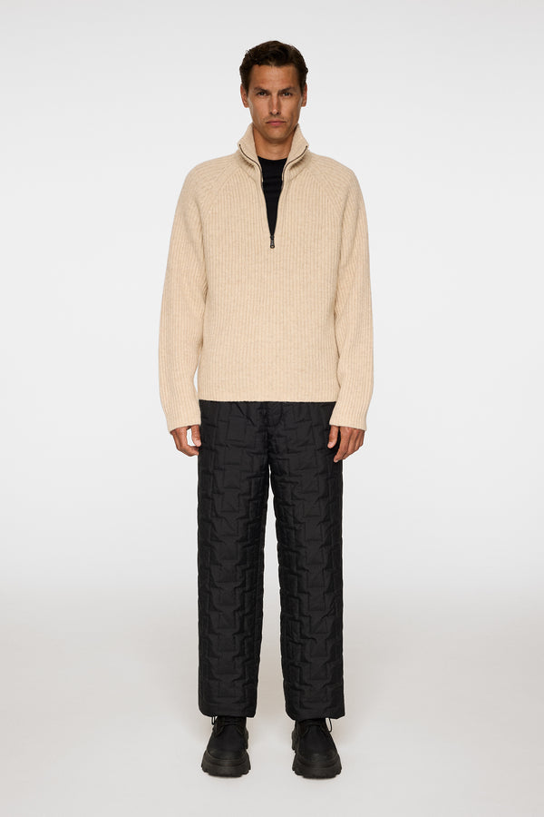 J.lindeberg Victor Zip Wool Sweater Moonbeam Melange