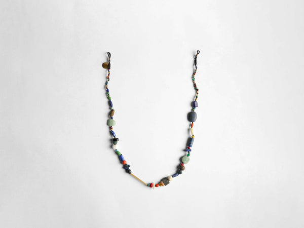 j.w.anderson Ancient stone beaded sunglasses chain strap in multi colour