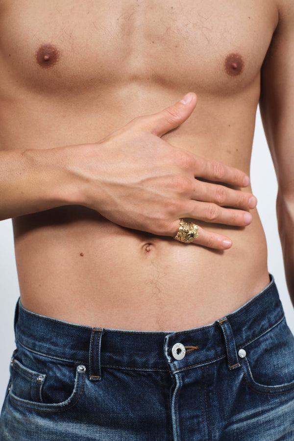 J.w.anderson Baroque Casted Ring In 18kt Yellow Gold