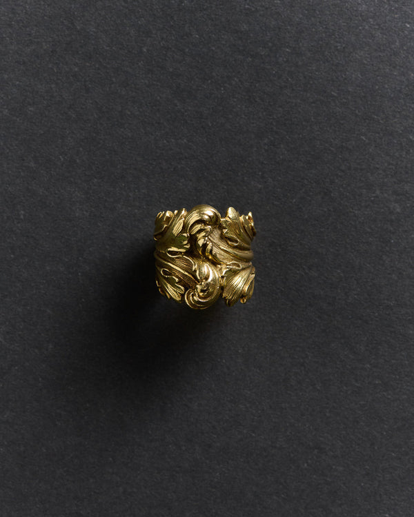 J.w.anderson Baroque Casted Ring In 18kt Yellow Gold