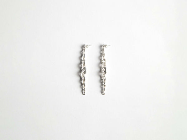 J.w.anderson Chain Link Earrings In 18kt White Gold