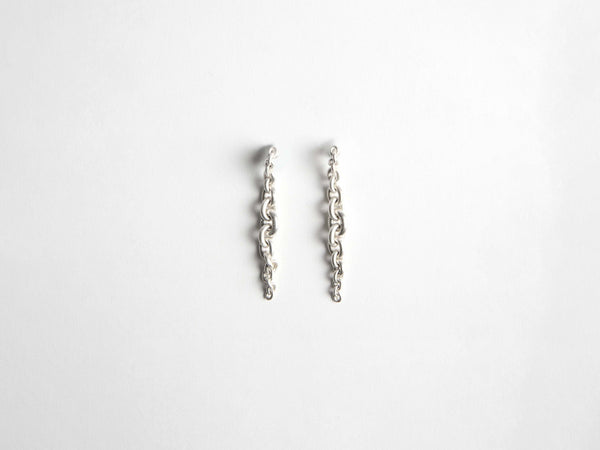 j.w.anderson Chain link earrings in 18kt white gold