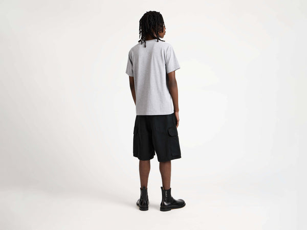 J.w.anderson Embroidered Anchor T Shirt In Mid Grey Melange
