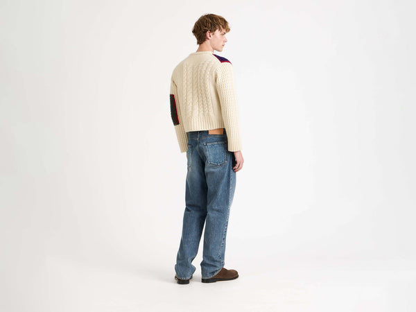 J.w.anderson Cable Knit Jumper In Ivory
