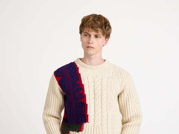 J.w.anderson Cable Knit Jumper In Ivory