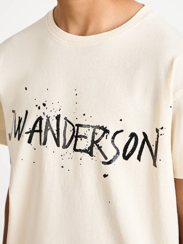 J.w.anderson Circular T Shirt In Ecru