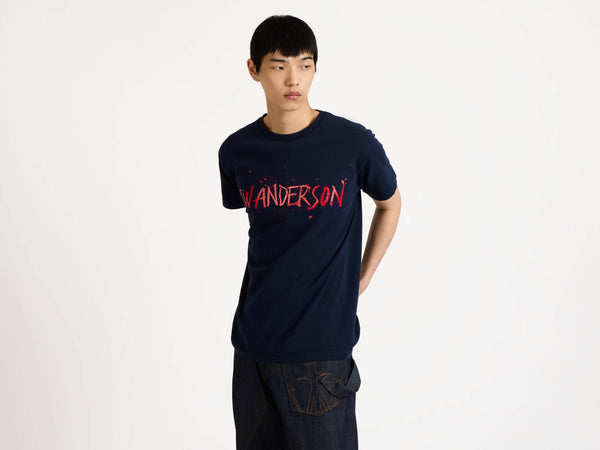 J.w.anderson Circular T Shirt In Navy
