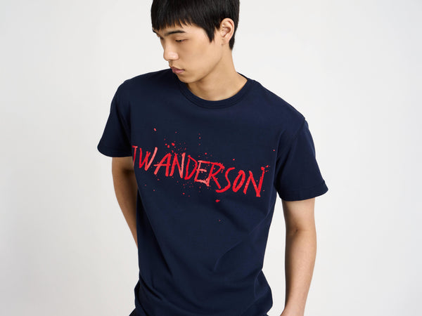 J.w.anderson Circular T Shirt In Navy