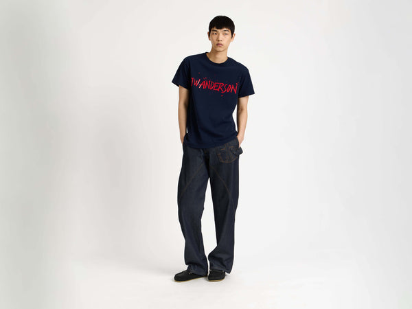 j.w.anderson Circular t shirt in navy