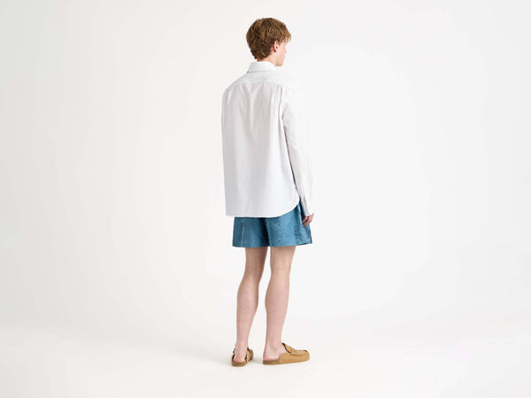 J.w.anderson Classic Dress Shirt In White & Blue