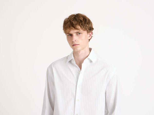 J.w.anderson Classic Dress Shirt In White & Blue