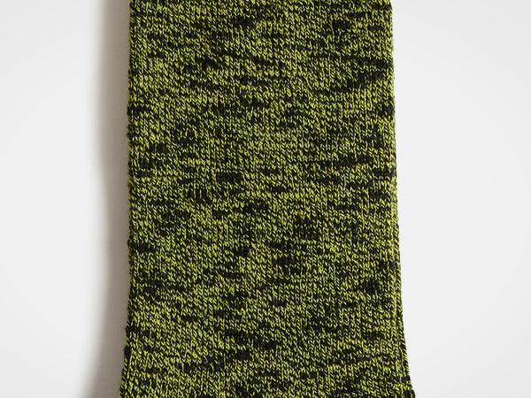 J.w.anderson Cotton Slub Sock In Black And Green