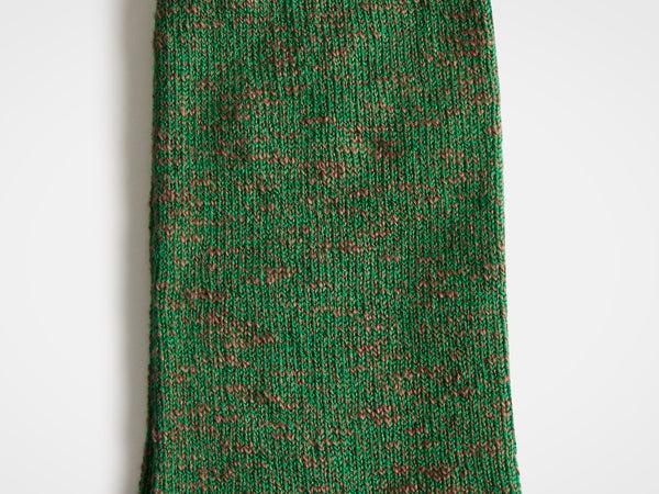J.w.anderson Cotton Slub Sock In Bottle Green