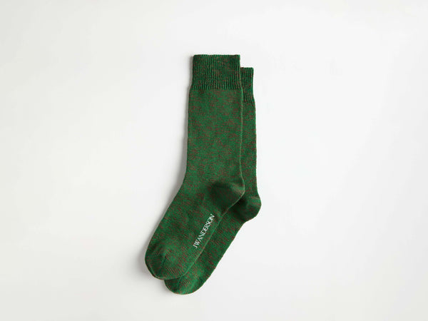 j.w.anderson Cotton slub sock in bottle green