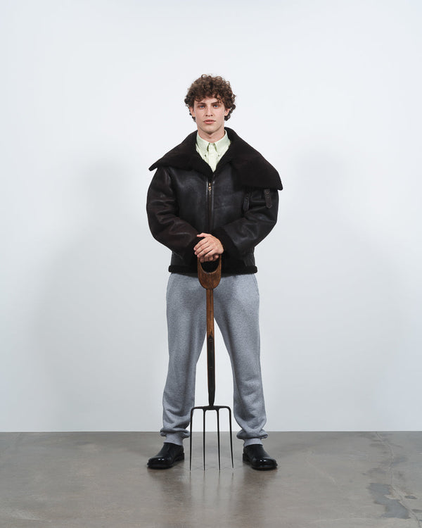 J.w.anderson Cuffed Sweatpants In Mid Grey Melange
