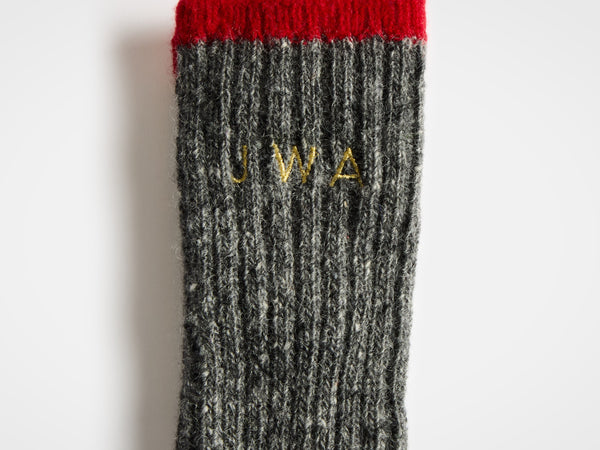 J.w.anderson Donegal Sock In Charcoal Melange