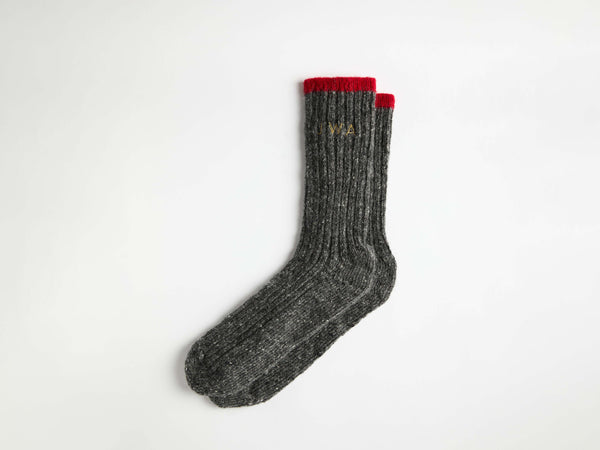 j.w.anderson Donegal sock in charcoal melange