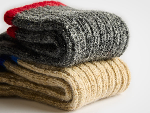 J.w.anderson Donegal Sock In Oatmeal Melange