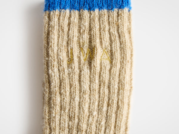 j.w.anderson Donegal sock in oatmeal melange