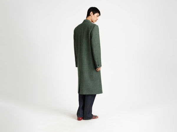 J.w.anderson Double Breasted Coat In Bottle Green