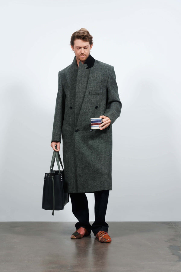 j.w.anderson Double breasted coat in bottle green