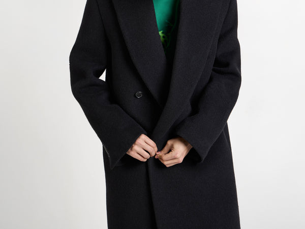 J.w.anderson Double Breasted Formal Coat In Black