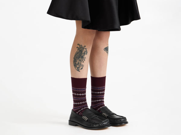 J.w.anderson Fairisle Sock In Black