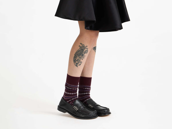 J.w.anderson Fairisle Sock In Black