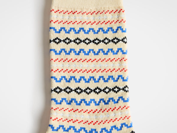 J.w.anderson Fairisle Sock In Ivory