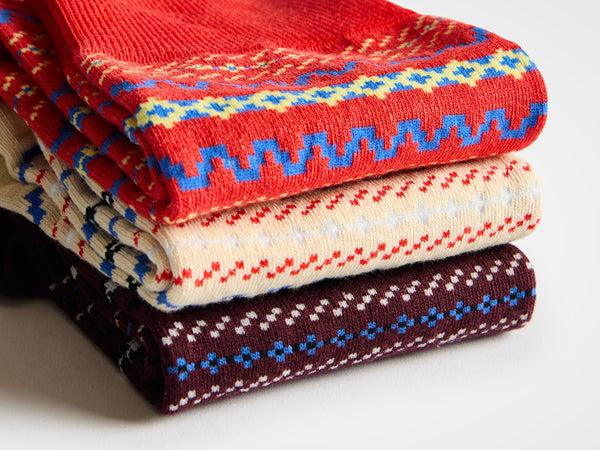 J.w.anderson Fairisle Sock In Ivory