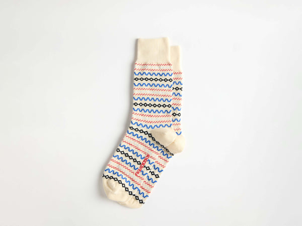 j.w.anderson Fairisle sock in ivory